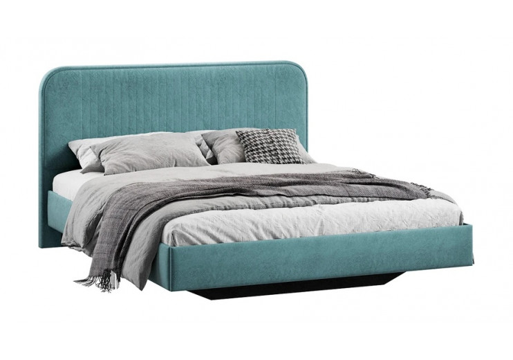 Кровать без ПМ «Тиффани» Тип 1 (без подъемного механизма) Микровелюр Wellmart Indigo