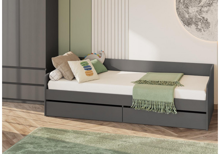 Кровать «КР 2» Графит 90 см